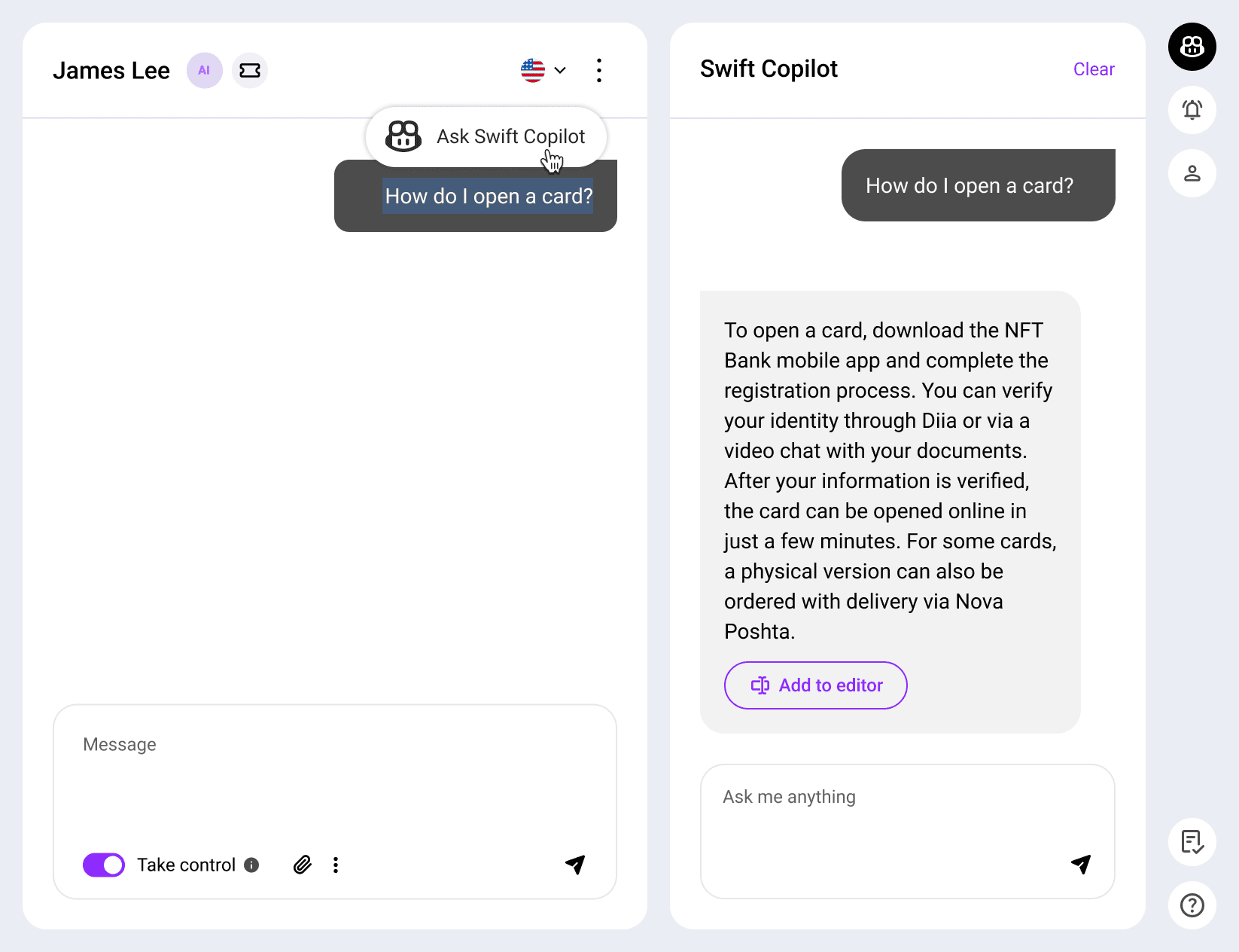 Ask your AI assistant to write a reply