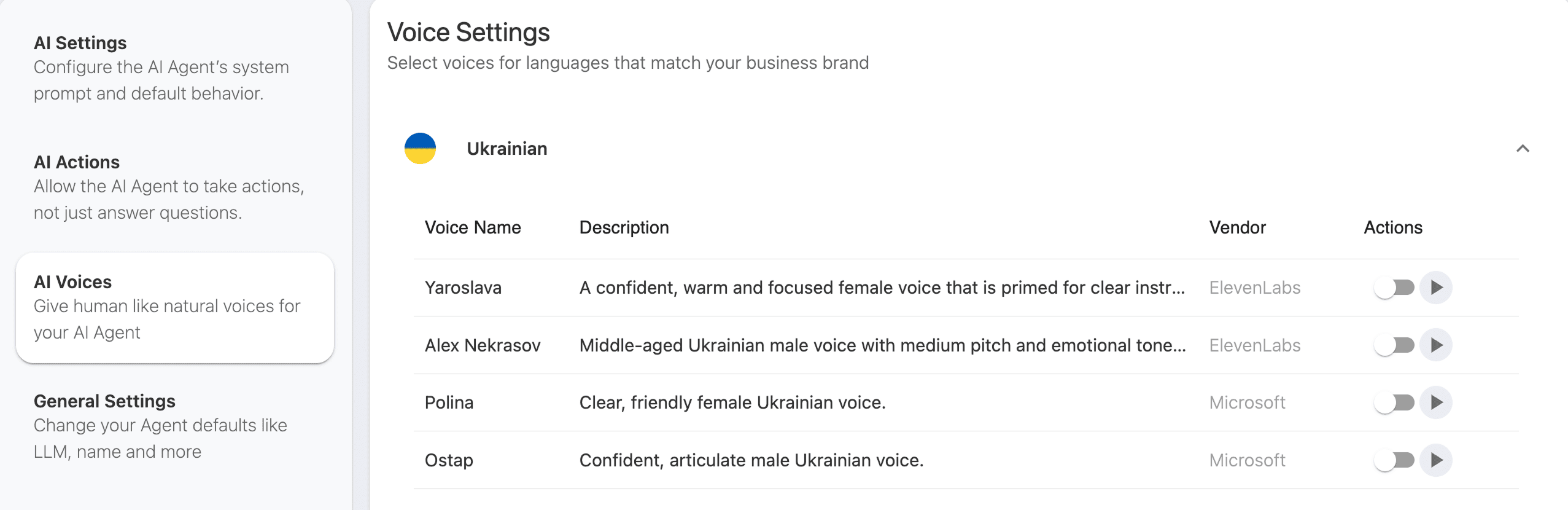 Easy AI voice bot builder